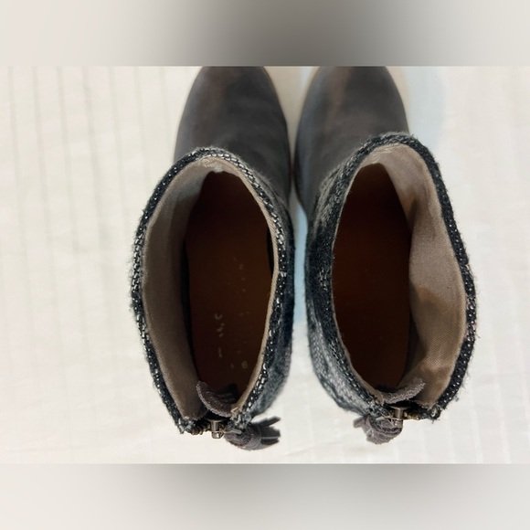 Toms Womens Leila Gray Suede Wool Tribal Ankle Boots Booties Size 6 - Picture 6 of 13